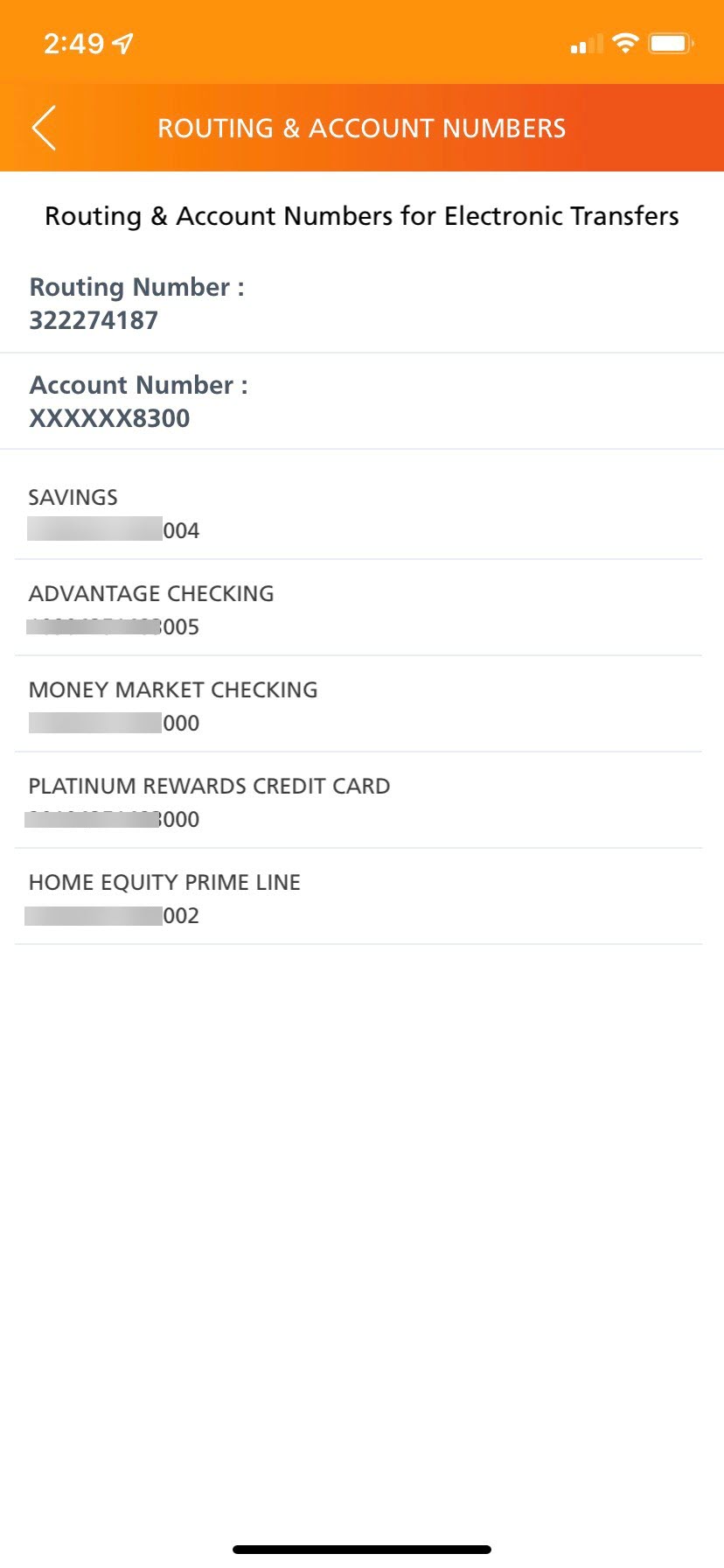 Mobile App: How to Find Your Routing and Account Numbers