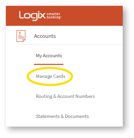 card manager menu