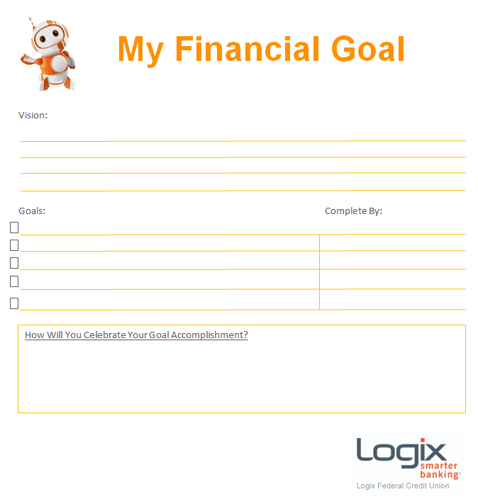 A Financial Goals Get Started Chart