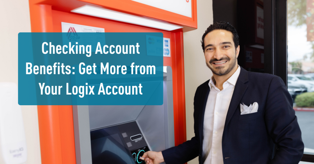 Man standing in front of Logix ATM